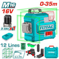Niveau laser vert 12 lignes a batterie 35m