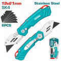 Cutteur Pliant 180mm avec 6 lames 19*61mm TOTAL | THT5136288
