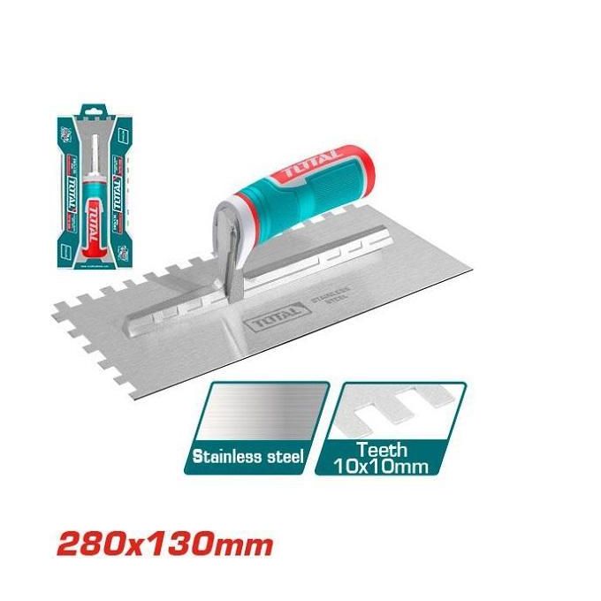Truelle à plâtrer, Lisseuse à dents 130x280mm TOTAL | THTT81286