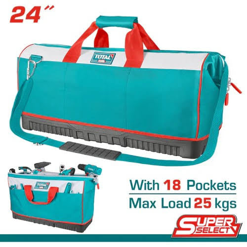 Sac à outils 24“ mm 18 poches charge maximale 25 kg TOTAL | THT16242
