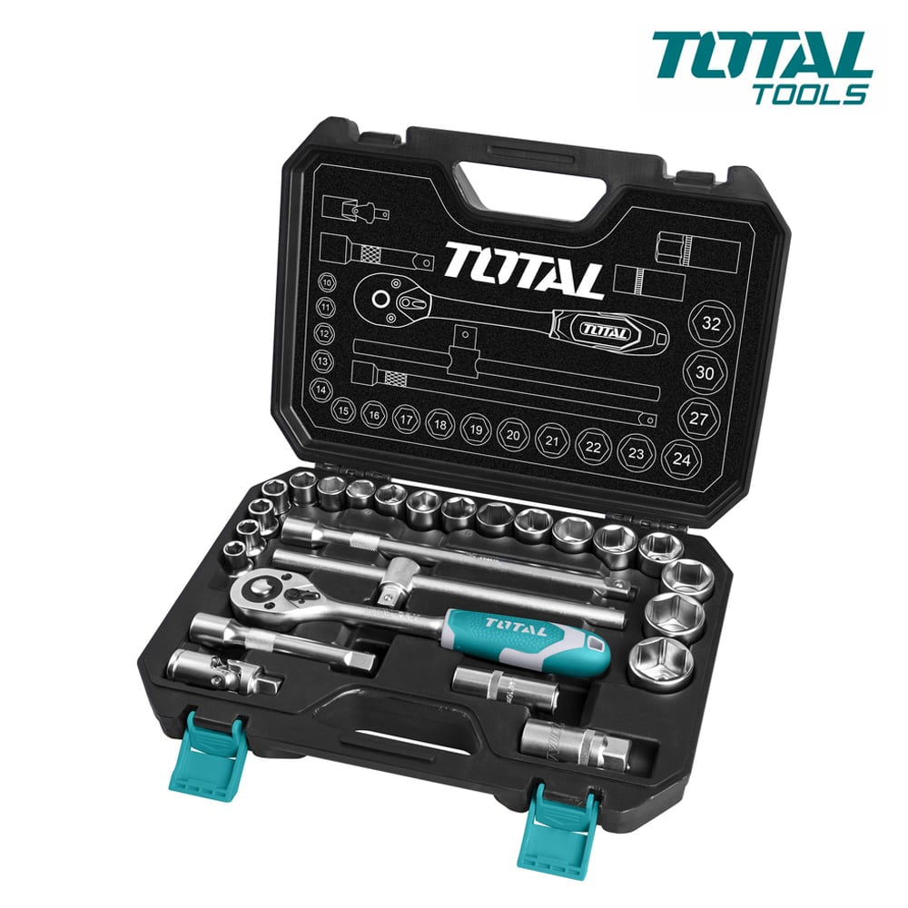 Caisse a Douilles 25 Pcs 1/2″ Total THT121251