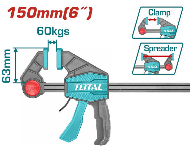 Etau, serre joint rapide 6" 150mm TOTAL | THT1340601