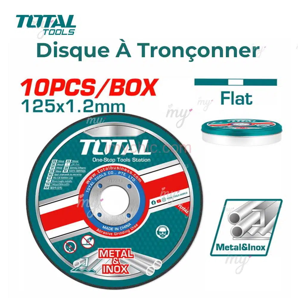Disque À Tronçonner 10 Pcs 125 X 1.2mm Total TAC2211255