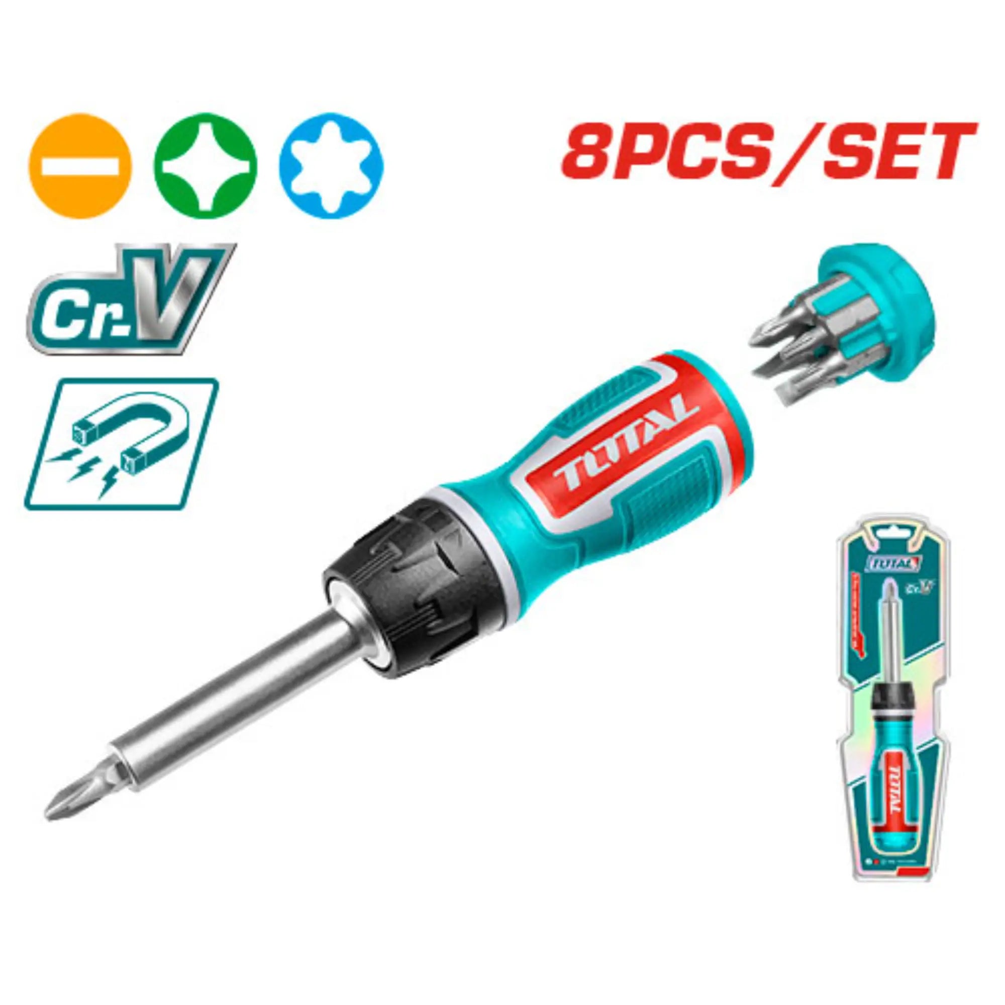 Tournevis a cliquet 8 pcs TACSD30086