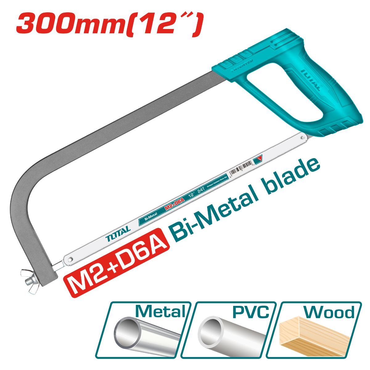 Cadre de Scie À Métaux 12″ 300mm Total THT541036