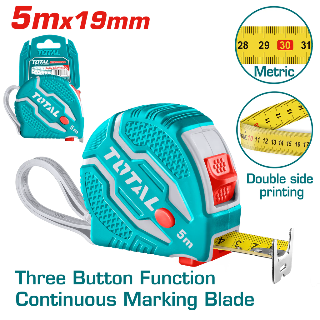 Metre ruban a mesurer antichoc 5*19mm TMT126051M