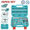 Caisse à Outils en CR-V 1/4" 46Pcs TOTAL | THT141462