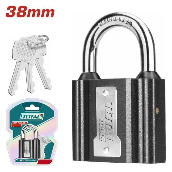 Cadenas en fer, taille 38 mm, 3 clés, 146g TOTAL TLK31381