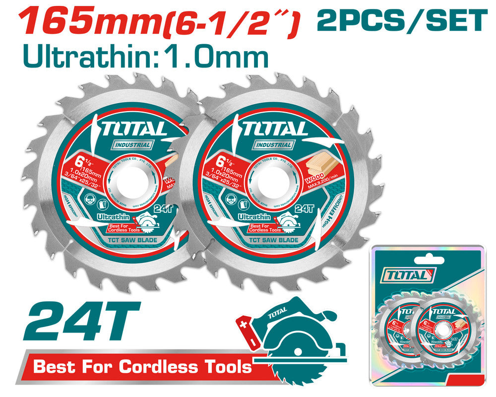 Jeux de deux disques a bois 165 mm24t TAC2331653