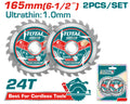 Jeux de deux disques a bois 165 mm24t TAC2331653