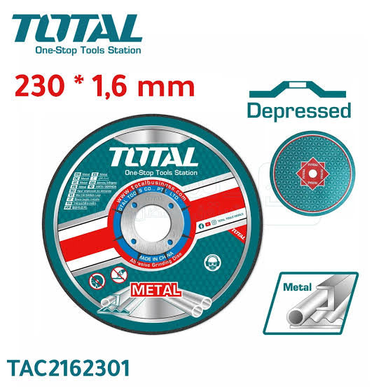 Disque abrasif pour métal et inox 230mm TOTAL TAC2162301