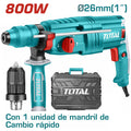 Marteau rotatif avec mallette et 5 pcs 800W TOTAL TH308268-2