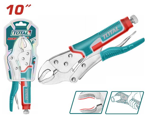 Pince-étau À Mâchoire Courbée 10" TOTAL THT191003