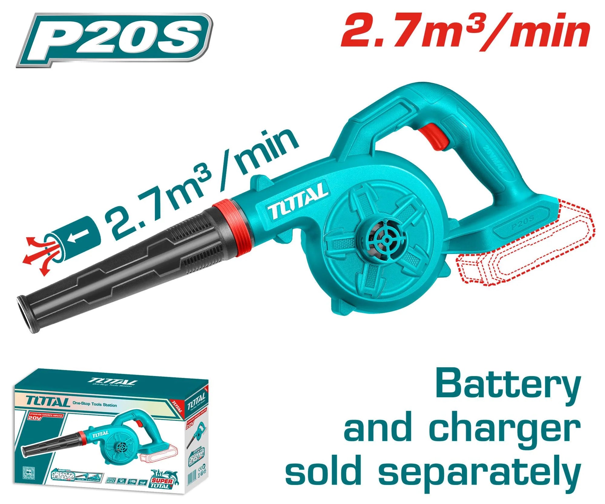 Souffleur TOTAL 20V Sans Fil TABLI20028