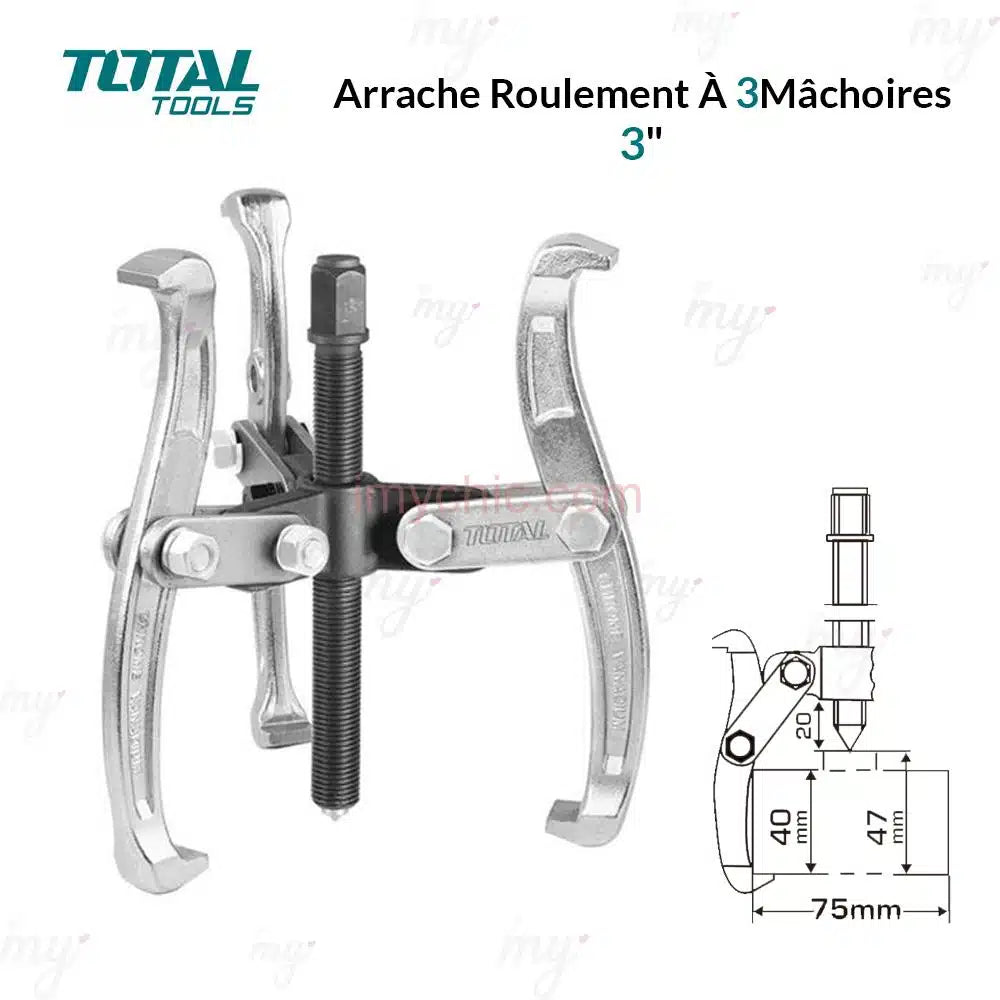 Arrache Roulement À 3 Mâchoires 3″ Total THTGP336