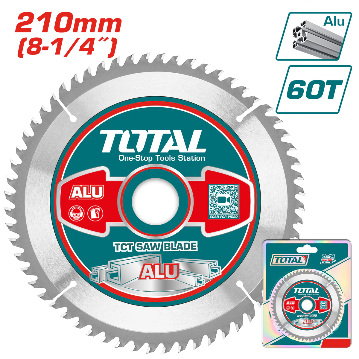 Disque aluminium 210mm 60T - TAC233523
