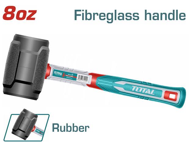 Maillet en Caoutchouc 220g avec Manche en fibre de verre TOTAL | THRUH6808