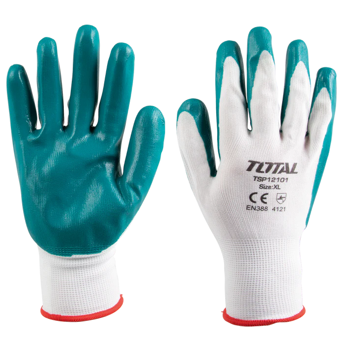 Gants De Protection Paume Enduite Nitrile Antidérapants Total TSP12101