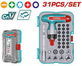Jeux de tournevis a cliquet 31 pcs TACSD30316