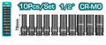 Jeu de Douilles 10Pcs 1/2″ Total THKISD12102L