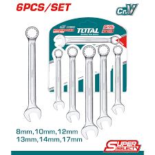 Jeu De 6 Clés Combinées mixte 8-17mm Total THT102266